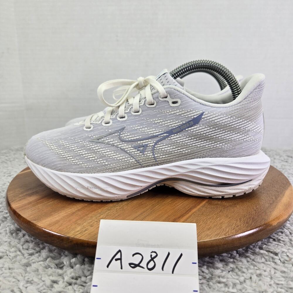 Mizuno Womens 8.5 Wave Rider 28 White Nimbus Cloud Athletic Gym Running Shoe